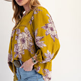 Floral 3/4 Sleeve Top