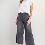Stretch Denim Pants Button Fly