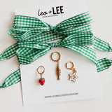 Gingham Shoe Charm Set