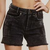 High Rise Denim Shorts