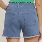 High Rise Denim Shorts