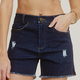 High Rise Denim Shorts