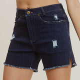 High Rise Denim Shorts