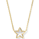 Cassidy Star Pendant Necklace Gold Ivory MOP
