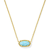 Elisa Necklace Gold Teal Opal