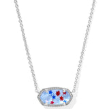 Elisa Necklace Silver RWB Illusion