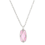Elle Lattice Frame Long Necklace