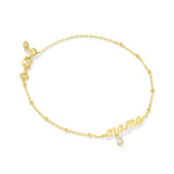 Mama Crystal Delicate Chain Bracelet GOLD