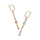 Mini Elisa Abbie Huggie Gold Multi Mix Earring