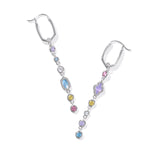 Mini Elisa Abbie Huggie Silver Multi Mix Earring