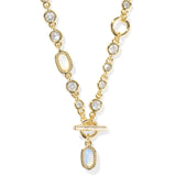 Mini Elisa Abbie Necklace Gold White Mix