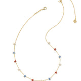 Sierra Star Crystal Necklace Gold RWB