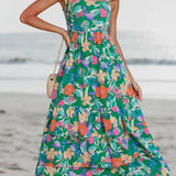 Tropical Tiered Maxi Dress