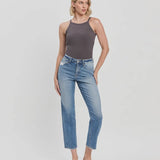 High Rise Straight Jeans