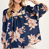 Floral 3/4 Sleeve Top