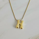 Bubble Initial Necklace