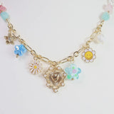 Groovy Gold Charm Necklace