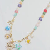 Groovy Gold Charm Necklace