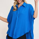 Button Down HI/LO Top
