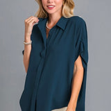 Button Down HI/LO Top