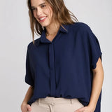 Button Down HI/LO Top