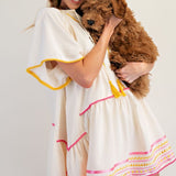 Embroidered Hem Dress