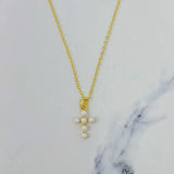 Ashton Pearl Cross Necklace