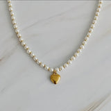 Heart Bauble & Pearl Necklace