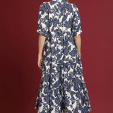 Leaf Print Maxi Dress