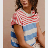 RWB Striped Sleeveless Top