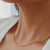 Hannah 18k Non-Tarnish Multi Color Necklace