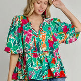 Floral Babydoll Blouse