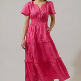Poplin Tiered Maxi Dress