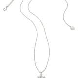 Cross Crystal Pendant Necklace Silver