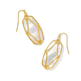 Elle Lattice Frame Drop Earring