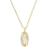 Elle Lattice Frame Long Necklace