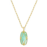 Elle Lattice Frame Long Necklace