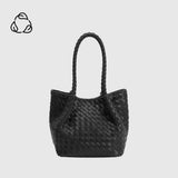 Anahi Black Vegan Top Handle Bag
