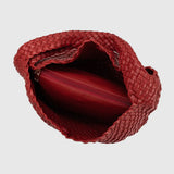 Johanna Red Vegan Shoulder Bag