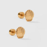 Marina Seashell Screwback Earrings