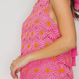 Pink Daisy Shift Mini