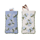 Hydrangea Sunglass Holder - White