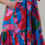 Tropical Tiered Midi Dress