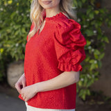 Red Ruched Top