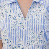 Eyelet Striped Dress